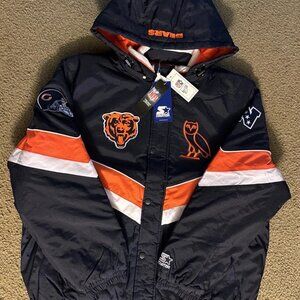 OVO x NFL Chicago Bears Starter Sideline Puffer Jacket Size L & XL